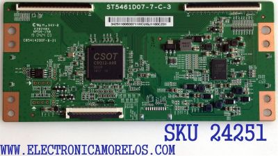 T-CON PARA TV TCL / NUMERO DE PARTE 342911008D0711 / ST5461D07-7-C-3 / 34.29110.08D / C054142DOF-B-21 / C054142D0F-B-21 / E202404 / PANEL LVU550NDBL CD9W00 / MODELO 55R613 LFAA