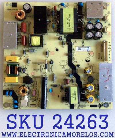 FUENTE DE PODER PARA TV HITACHI NUMERO DE PARTE TV5006-ZC02-02 / 1010305531 / TV5006-ZC02-02 / E021M289-T1 / E168066 / M13/2130001785/10 / PANEL CC575PU1L01 / MODELO 58C61