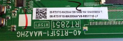 MAIN PARA TV TCL SMART TV / NUMERO DE PARTE 08-RT51F10-MA200AA / 40-RT51F1-MAA2HG / RT2851 / RT51F1 / 08-RT51F10-MA300AA / V8-R851T10-LF / PANEL LVF395NDEL MD9W19 V3 / DISPLAY V400HJ6-PE1 / MODELO 40S330 - Imagen 2