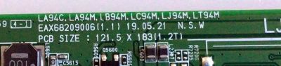 MAIN PARA TV LG / NUMERO DE PARTE EBU65672218 / EAX68209006 / EAX68209004 / PANEL NC430DUE-ABFXD / MODELOS 43LM5700PUA / 43LM5700PUA.BUSGLJM / 43LM5700PUA.BUSFLJM - Imagen 2