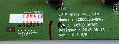 T-CON PARA TV LG OLED / NUMERO DE PARTE 6871L-4203C / 6870C-0578B / 4203C / LC650LQD-GHP7 / PANEL LC650AQD (GH)(P1) / MODELO 65EF9500-UA / 65EF9500-UA.AUSZLJR - Imagen 2