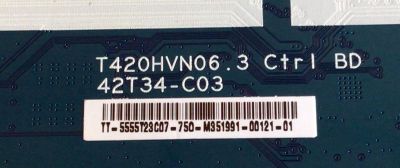 T-CON PARA TV ELEMENT / VIZIO / WESTINGHOUSE / NUMERO DE PARTE 55.55T23.C07 / 5555T23C07 / 42T34-C03 / SUSTITUTAS 5555T23C02 / 5555T23C05 / 5555T23C09 / PANEL´S MD5533YTAF / T550HVN08.1 / TPT550J1-HVN08.U / MODELOS ELEFW5517 / E55-C1 / E55-C2 / DWM55F1G1 - Imagen 2