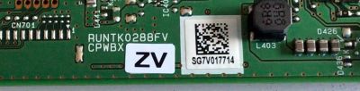 T-CON PARA TV SONY / NUMERO DE PARTE RUNTK0288FVZV / 1P-0164X01-4010 / 1P-0164X02-4010 / CPWBXZV / CPWBX0288FVZV / PANEL S700DUC-1 / MODELO KD-70X690E / KD70X690E - Imagen 2