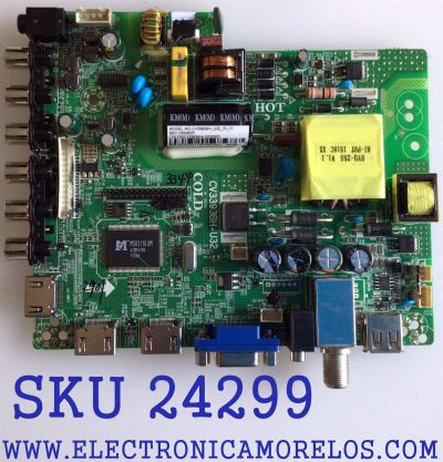 MAIN FUENTE (COMBO) PARA TV JENSEN / NUMERO DE PARTE 10004531 / CV3393BH-U32 / CV3393BH_U32_20_H1 / F50CV3393BHU3220002 / 5CH29011 / LTE32268-5 / MODELO JE3215