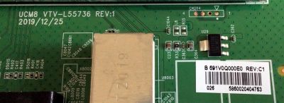 MAIN PARA TV TOSHIBA / NUMERO DE PARTE 631V0Q000E0 / 691V0Q000E0 / VTV-L55736 / VTV-L55736 REV:1 / E89382 / 7160248-5 / PANEL K550WDCRA-UK350A7 / MODELO 55LF621U21 - Imagen 2