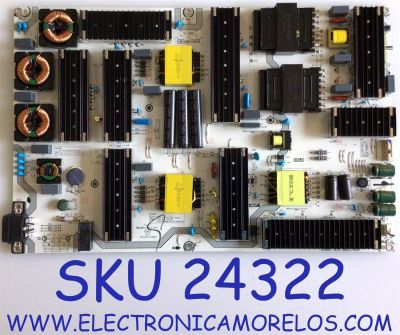 FUENTE DE PODER PARA TV HISENSE / NUMERO DE PARTE 269969 / RSAG7.820.9827/ROH / HLL-7085WD / E56327 / CQC16134139053 / PANEL HD850V8U81\S0\GM\ROH / DISPLAY ST8461D01-4 VER.2.1 / MODELO 85H6510G