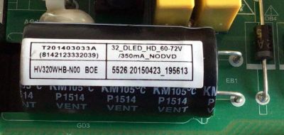 MAIN FUENTE (COMBO) PARA TV SCEPTRE / NUMERO DE PARTE U15041456 / TP.MS3393.PB720 / HV320WHB-N00 / T201403033A / 5526 20150423_195613 / 32_DLED_HD_60-72V / P2E13993B0 / 8142123332039 / PANEL HV320WHB / MODELO X322BV-MQR8UAV93DH - Imagen 3