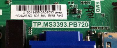 MAIN FUENTE (COMBO) PARA TV SCEPTRE / NUMERO DE PARTE U15041456 / TP.MS3393.PB720 / HV320WHB-N00 / T201403033A / 5526 20150423_195613 / 32_DLED_HD_60-72V / P2E13993B0 / 8142123332039 / PANEL HV320WHB / MODELO X322BV-MQR8UAV93DH - Imagen 2