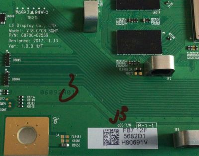 T-CON PARA TV SONY 4K SMART BRAVIA / NUMERO DE PARTE 6871L-5682D / 6870C-0755B / 5682D / LE550PQL (HL)(A3) / 550H7V1W0313NO / 550H7V1W0313N0 / PANEL LE550PQL (HL)(A3) / MODELO XBR-55A9F / XBR-55A9F - Imagen 2