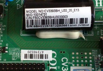 MAIN FUENTE (COMBO) PARA TV JESEN / NUMERO DE PARTE 10014731 / CV3393BH-U32 / CV3393BH_U32_20_E13 / F50CV3393BHU3220003 / 6BH2226 / 47310320 / E123995 / LTE32425 / 003LP238134B0 / 08001027825 / PANEL ST3151A04-8 / MODELO JE3217 - Imagen 2