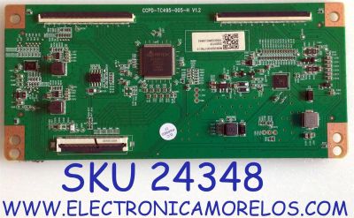 T-CON PARA TV JVC ORIGINAL / NUMERO DE PARTE 513C4951M06 / CCPD-TC495-005-H V1.2 / CCPD-TC495-005-H / 2E02744A0 / KB6160A / E503744 / DISPLAY CC580PV7D VER.02 / MODELOS LT-58MAW595 / WR58UX4019
