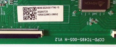 T-CON PARA TV JVC ORIGINAL / NUMERO DE PARTE 513C4951M06 / CCPD-TC495-005-H V1.2 / CCPD-TC495-005-H / 2E02744A0 / KB6160A / E503744 / DISPLAY CC580PV7D VER.02 / MODELOS LT-58MAW595 / WR58UX4019 - Imagen 2