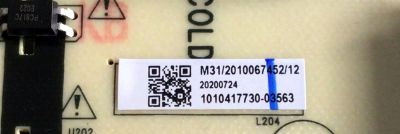 FUENTE DE PODER PARA TV JVC / NUMERO DE PARTE TV5006-C02-02 / E021M460-B2 / E168066 / 2010067452 / 1010417730 / 20200724 / PANEL CC580PV7D / MODELO LT-58MAW595 - Imagen 2