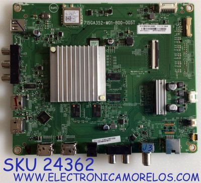 MAIN PARA TV VIZIO QUANTUM COLOR / NUMERO DE PARTE GXICB02K041 / 715GA352-M01-B00-005T / E88441 / GXICB02K041020X / PANEL TPT500U1-QVN03.U / MODELO M507-G1 LTCWQHNV