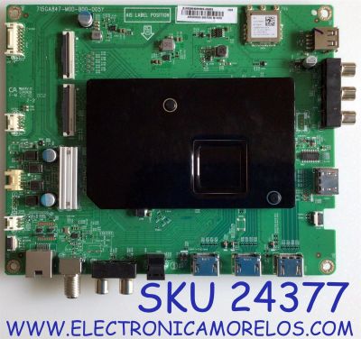 MAIN PARA SMART TV VIZIO OLED 4K HDR UHD RESOLUCION (3840 x 2160) / NUMERO DE PARTE XKCB02K022 / 715GA847-MOD-R00-005Y / (X)XKCB02K022000X/JQ5KX6  / PANEL LE650AQD (EN)(A2) / MODELO OLED65-H1 OTYPZSKW