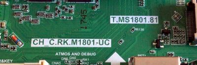 MAIN PARA TV ONN·ROKU TV 4K UHD HDR SMART TV (58) / NUMERO DE PARTE T.MS1801.81 / CH_C.RK.M1801-UC / E232205 / DCBD7A / PANEL C580Y19-D6 / CC580PV1D 03 / MODELO 100018971 / ((NOTA IMPORTANTE:CHECAR QUE EL PANEL Y MODELO CORRESPONDA CON SU TELEVISION...)) - Imagen 2