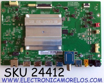 MAIN PARA TV TCL / NUMERO DE PARTE 08-CM50CUN-OC406AA / 40-RT73H2-MAB2HG / V8-RT73K01-LF1V1679 / RT73H2 / RTD2873 / 08-RT73013-MA200AA / 08-RT73013-MA300AA / PANEL'S LVU500NDJL / LVU500NDL / MODELO 50S535