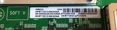 MAIN PARA TV TCL / NUMERO DE PARTE 08-CM50CUN-OC406AA / 40-RT73H2-MAB2HG / V8-RT73K01-LF1V1679 / RT73H2 / RTD2873 / 08-RT73013-MA200AA / 08-RT73013-MA300AA / PANEL'S LVU500NDJL / LVU500NDL / MODELO 50S535 - Imagen 3