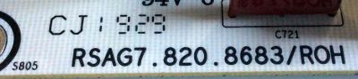 FUENTE DE PODER PARA TV HISENSE / NUMERO DE PARTE 246033 / RSAG7.820.8683/ROH / HLL-8683WB / CQC13134095636 / E166702 / PANEL HD750S3U71-L3B2\S0\GM\ROH 246789 / MODELOS 75R6E1 / 75R6E2 - Imagen 2