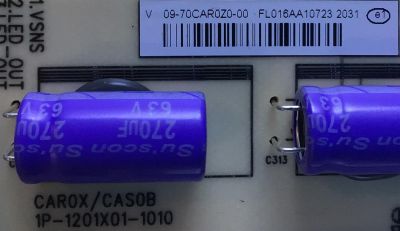 FUENTE DE PODER PARA TV VIZIO / NUMERO DE PARTE 09-70CAR0Z0-00 / 1P-1201X01-1010 / FL016AA10723 2031 / PANEL SD700DUA-6 / MODELO M706X-H3 / M706X-H3 LFTGB7AW - Imagen 2