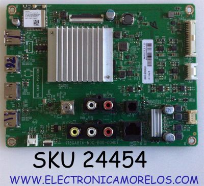 MAIN PARA TV VIZIO 4K HDR SMART TV / NUMERO DE PARTE 905TXJSA70000200CX / 715GA874-M0C-B00-004K / 715GA874-M0C-B00-004G / PANEL TPT700B5-U1T01.D REV:S01BA / DISPLAY CV700U1-T01 / MODELOS V705-H1 / V705-H1 LMXHZJ / V705-H1 LTCHZJKW