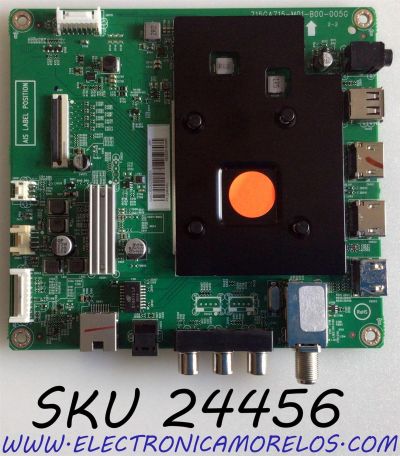 MAIN PARA TV INSIGNIA ORIGINAL 4K SMART TV / NUMERO DE PARTE GXKCB02K035 / 715GA715-M01-B00-005G / 715GA715-M01-B00-005K / (G)XKCB02K035 / (G)XKCB02K035000X / E248779 / GXKCB02K035000X / PANEL TPT650UA-QVN07.U REV:S500W / MODELO NS-65DF710NA21