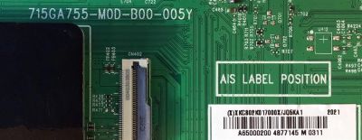 MAIN PARA TV VIZIO 4K SMART TV QUANTUM COLOR / NUMERO DE PARTE 756TXKCB02K017 / 715GA755-M0D-B00-005Y / XKCB02K017 / (X)XKCB02K017000X / XKCB02K0170 / PANEL T650QVF09.5 / MODELO P65Q9-H1 / P65Q9-H1 LTYAZNKW - Imagen 2