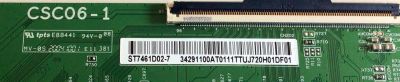 T-CON PARA TV TCL NUMERO DE PARTE ST7461D02-7 / CSC06-1 / 34291100AT / 34291100AT0111 / PANEL LVU750NDHL CD9W00 V1 / MODELO 75R635 - Imagen 2