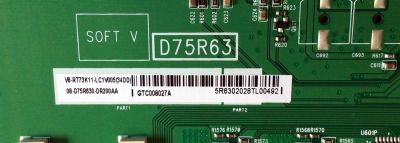 LED DRIVER PARA TV TCL / NUMERO DE PARTE 08-D75R630-DR200AA / 40-D75R63-DRA2LG / D75R63 / V8-RT73K11-LC1V005 / V8-RT73K11-LC1V005(34DD) / J2180305SA090LD / H07802PNM56A2 / PANEL LVU750NDHL  CD9W00 V1 / DISPLAY ST 7461D02-D / MODELO 75R635 - Imagen 2