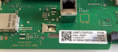 MAIN PARA TV SAMSUNG 4K UHD SMART TV / NUMERO DE PARTE BN94-15565Y / BN41-02751A / BN97-17938A / BN41-02751A-000 / DFVC2025 / BN96-51294N / PANEL CY-BT058HGCV1H / MODELO UN58TU7000 / UN58TU7000FXZA / UN58TU7000FXZA XC04 - Imagen 2