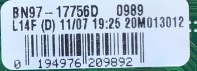 MAIN PARA SMART TV SAMSUNG 4K RESOLUCION (3840 x 2160) / NUMERO DE PARTE BN94-15778Q / BN41-02756B / BN97-17756D / 010226988111 / 20201109  / PANEL CY-CT055HGLV1H NW46 / DISPLAY BN9647647A / LSF550FN12-N02 / MODELO UN55TU8300FXZA FS01 - Imagen 3