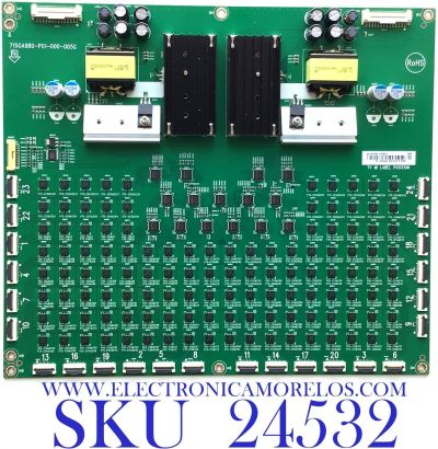 LED DRIVER PARA TV VIZIO / NUMERO DE PARTE LNTVKT12ZAXAJ / 715GA980-P01-00-005G / (X)LNTVKT12ZAXAJ / KT12ZAXAJ / 4947245 / PANEL T750QVF04.5 / MODELO P75Q9-H1 LTMAZPMW