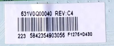 MAIN PARA SMART TV TOSHIBA 4K UHD / NUMERO DE PARTE 631V0Q00040 / VTV-L55736 REV:1 / 7160248-4 / 58423.54903056 / 691V0Q00040 / PANEL K550WDCRA-UK350A7 / DISPLAY T550QVN05.7 / MODELO 55LF621U21 - Imagen 2