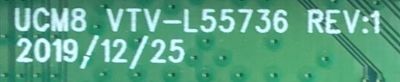 MAIN PARA SMART TV TOSHIBA 4K UHD / NUMERO DE PARTE 631V0Q00040 / VTV-L55736 REV:1 / 7160248-4 / 58423.54903056 / 691V0Q00040 / PANEL K550WDCRA-UK350A7 / DISPLAY T550QVN05.7 / MODELO 55LF621U21 - Imagen 3