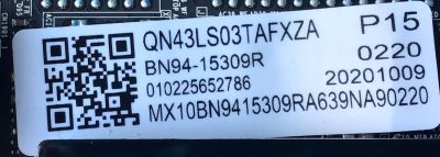 MAIN PARA TV SAMSUNG QLED 4K·UHD·HDR ((SMART TV)) / NUMERO DE PARTE BN94-15309R / BN41-02754B / BN97-16742W / BN9415309R / PANEL CY-RT043HGEV1H / DISPLAY HV430QUB-F1A / BN96-50309A / MODELO QN43LS03 / QN43LS03TAFXZA BA01 - Imagen 2