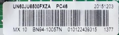 MAIN PARA SMART TV SAMSUNG 4K RESOLUCION (3,840 x 2,160) / NUMERO DE PARTE BN94-10057N / BN41-02344D / BN97-10062D / 010122439315 / 20151203 / PANEL CY-GJ060HGSV1H HW03 / MODELOS UN60JU6500FXZA HD01 / UN60JU6500FXZA HS03 - Imagen 4