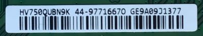T-CON PARA TV SONY 4K UHD SMART TV / NUMERO DE PARTE 44-9771667O / 47_6021397 / 47_6021397_CPCB_HV750QUB_R0.0 / HV750QUBN9K / 44-97716670 / PANEL YSAF075CNO01 / MODELO XBR-75X800H / XBR75X800H - Imagen 2