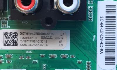 MAIN PARA TV VIZIO QUAMTIUM ((SMARTCAST)) 4K·UHD·HDR / NUMERO DE PARTE 262716 / T.MT5597.U768 / 262714 265026 / M656-G4/21201-02106 / PANEL BOEI650VQ1 / DISPLAY HV650QUB-N9A / BN96-46537A / BN9646537A / MODELO M656-G4 / M656-G4 LBPFQODW - Imagen 2