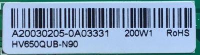 LED DRIVER PARA TV VIZIO / NUMERO DE PARTE 60101-03734 / PW.LD172W1.671 / 4300053743 / M656-G4 / A20030205 / HV650QUB-N90 / E248237 / PANEL BOEI650VQ1 / DISPLAY HV650QUB-N9A / BN96-46537A / BN9646537A / MODELOS M656-G4 LBPFQOGW / M656-G4 LBPFQODW - Imagen 4