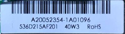 MAIN FUENTE (COMBO) PARA TV INSIGNIA / NUMERO DE PARTE 536D215AF201 / TP.MS3553.PA593 / A20052354 / 2010066018 /  515Y3553DM03 / TP.MS3553.PA593B / 20200506 / E248237 / 163121 / 191E24857A / PANEL T215HVN01.1 / MODELO NS-22D510NA19 / NS-22D510NA19 REV.C - Imagen 2