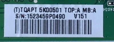 LED DRIVER PARA TV VIZIO / NUMERO DE PARTE CBPFTQAPT5K00501 / 715G4026-T0D-000-005K / E243951 / TQAPT5K005 / (T)TQAPT5K00501 / PANEL LC550WUD (SC)(A1) / MODELO E550VA / E550VA LTMPIEAL - Imagen 3