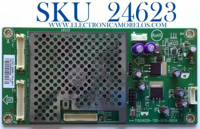 LED DRIVER PARA TV VIZIO / NUMERO DE PARTE CBPFTQAPT5K00501 / 715G4026-T0D-000-005K / E243951 / TQAPT5K005 / (T)TQAPT5K00501 / PANEL LC550WUD (SC)(A1) / MODELO E550VA / E550VA LTMPIEAL