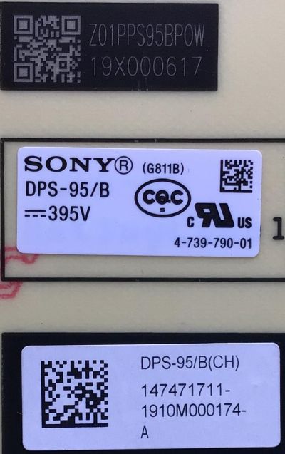 FUENTE DE PODER PARA TV SONY / NUMERO DE PARTE 1-474-717-11 / 1-983-413-12 / 147471711 / JS002 / G811 B / DPS-95/B / DPS-95/B(CH) / PANEL YD8S011DTU01 / MODELO XBR-75Z9F - Imagen 2