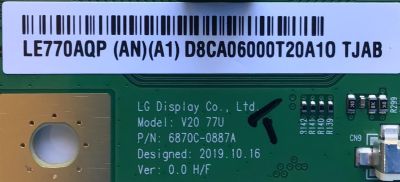T-CON PARA TV SONY / NUMERO DE PARTE 6871L-6630B / 6870C-0887A / LE770AQP (AN)(A1) / 6630B / PANEL LE770AQP(AN)(A1) / MODELO XBR-77A9G / XBR77A9G - Imagen 3