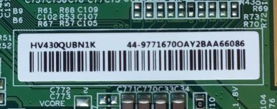 T-CON ORIGINAL PARA TV SONY / NUMERO DE PARTE 44-9771670O / 47-6021401 / HV430QUBN1K / PANEL YS9F043HNO01 / DISPLAY HV430QUB-N1K / MODELO XBR-43X800H / XBR43X800H / U43B9000QN - Imagen 3