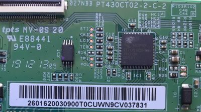 T-CON PARA TV LG SMART TV / NUMERO DE PARTE 2601620030900T / PT430CT02-2-C-2 / E88441 / 027NBB / PANEL NC430DUE-VHHX1 / MODELO 43LM5700PUA / 43LM5700PUA.BUSSLJM - Imagen 2