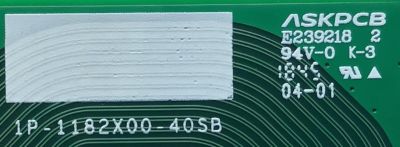 T-CON PARA TV VIZIO / NUMERO DE PARTE T60XAUA001AA / 1P-1182X00-40SB / E239218 2 / PANEL SD600DU1.1 / MODELOS V605-G3 LFTRYRKV / V65-H3 LFTRA3KW - Imagen 3