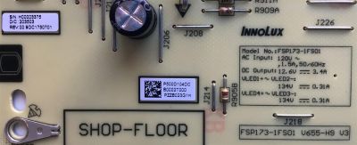 FUENTE DE PODER PARA TV VIZIO QUANTUM 4K UHD HDR SMART TV / NUMERO DE PARTE P500D104DC / FSP173-1FS01 / B0002T000 / FSP173-1FS01 V655-H9 V3 / 3BS0472502GP / PANEL V500DJ6-D03 REV.CB / MODELO M506X-H9 / M506X-H9 LIAIB8 / LINIB8AW - Imagen 2