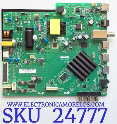 MAIN FUENTE (COMBO) ONN·ROKU TV (32) / NUMERO DE PARTE TPD.MS1603.PB751 / CH_XC9C_A / OSP603 / E232205 / PANEL C320Y19-D6 / MODELO 100012589 