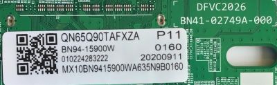 MAIN PARA TV SAMSUNG QLED 4K·UHD·HDR SMART TV / NUMERO DE PARTE BN94-15900W / BN41-02749A / BN97-16646A / BN41-02749A-000 / BN9415900W / PANEL CY-TT065FLAV5H / MODELO QN65Q90 / QN65Q90TAFXZA AB04 - Imagen 3